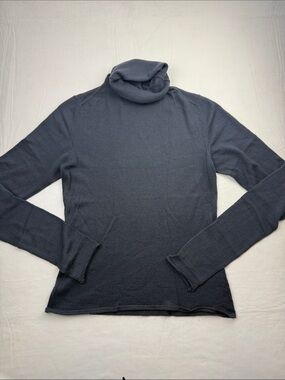 London W11 Women's Charcoal Cashmere Slim Fit Turtleneck Sweater Size S